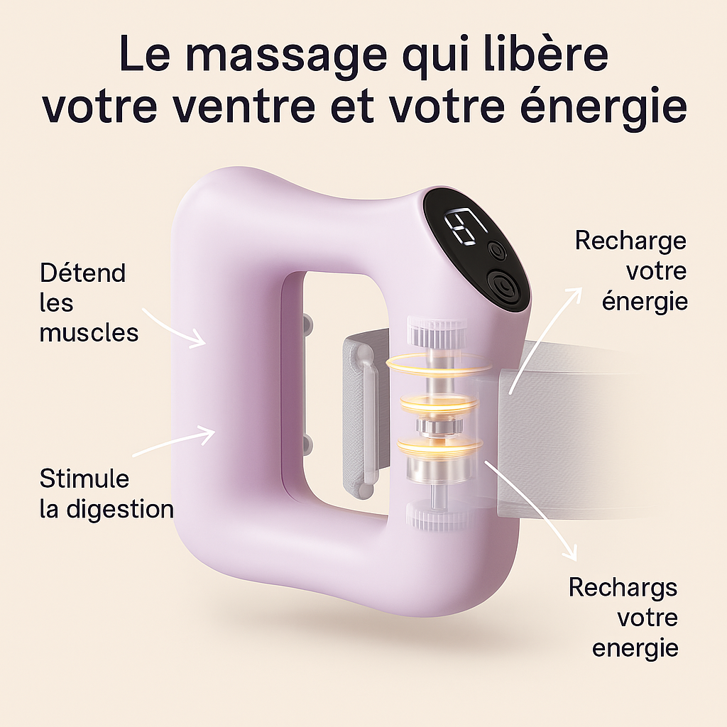Ceinture de massage abdominale VitaEase – détente musculaire & confort digestif
